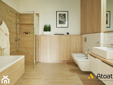 Aranżacje wnętrz - Łazienka: łazienka w stylu skandynawskim - Studio Projektowe Atoato. Przeglądaj, dodawaj i zapisuj najlepsze zdjęcia, pomysły i inspiracje designerskie. W bazie mamy już prawie milion fotografii!