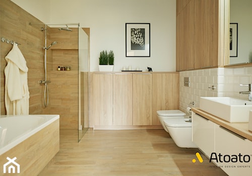 łazienka w stylu skandynawskim - zdjęcie od Studio Projektowe Atoato