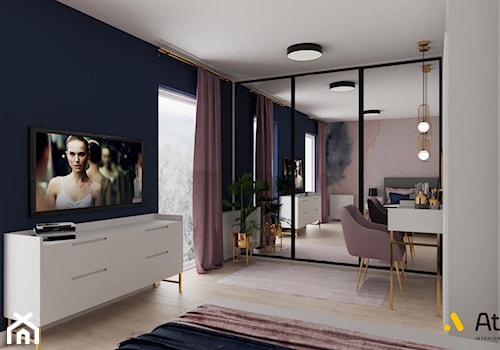 Odważna sypialnia nastolatki w stylu glamour - zdjęcie od Studio Projektowe Atoato