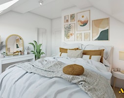jasna sypialnia w stylu boho - zdjęcie od Studio Projektowe Atoato - Homebook