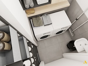 Pralnia z pralką i suszarką - zdjęcie od Studio Projektowe Atoato