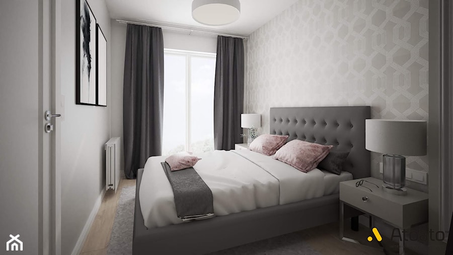 Sypialnia w stylu glamour - zdjęcie od Studio Projektowe Atoato