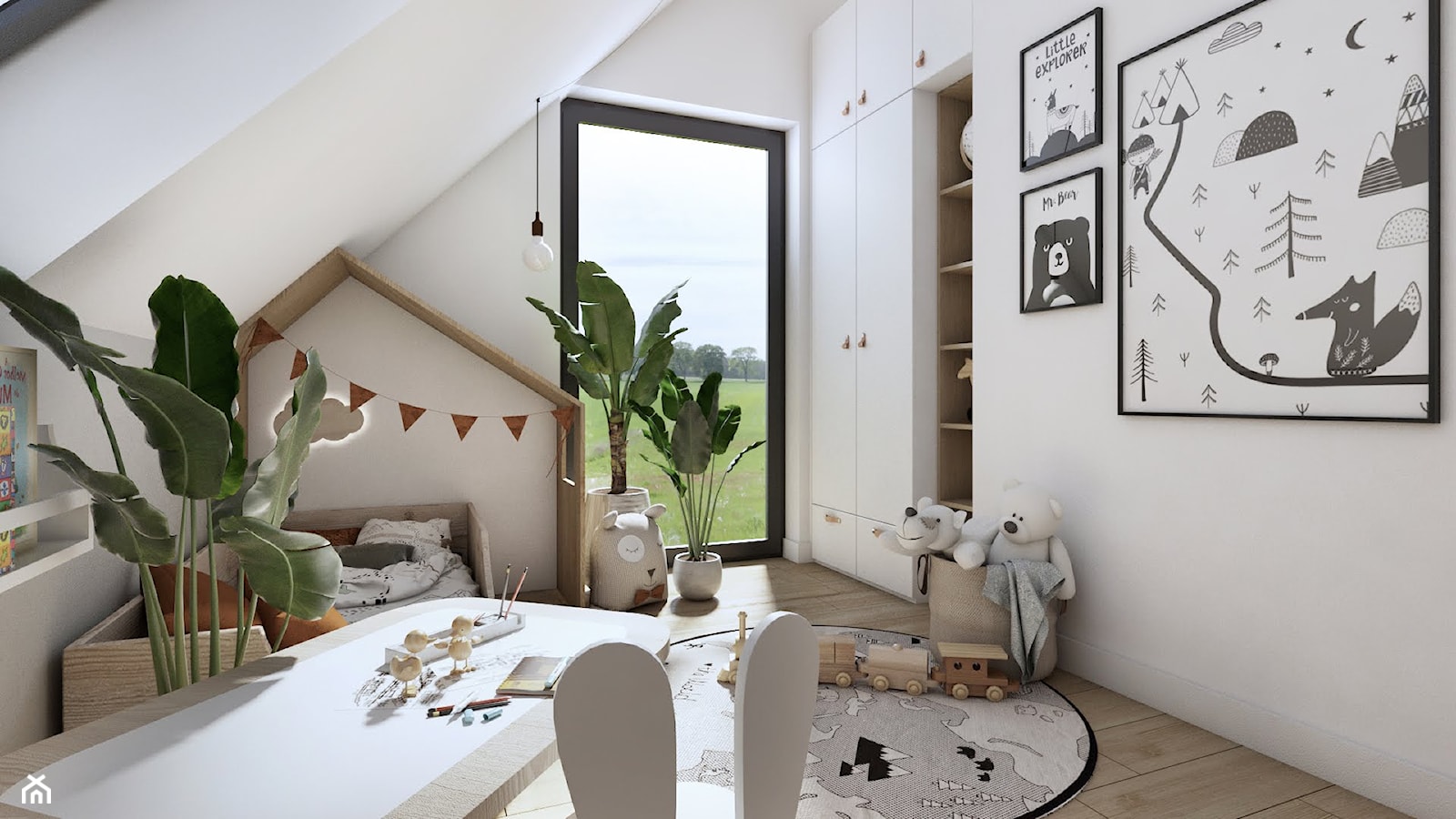 Pokój dziecka z dużą, białą szafą - zdjęcie od Studio Projektowe Atoato - Homebook