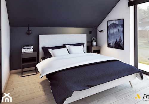 sypialnia na poddaszui - zdjęcie od Studio Projektowe Atoato