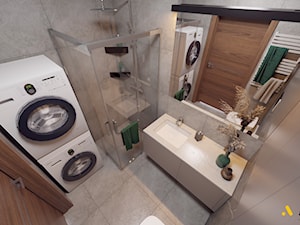 Jasna łazienka z prysznicem - zdjęcie od Studio Projektowe Atoato