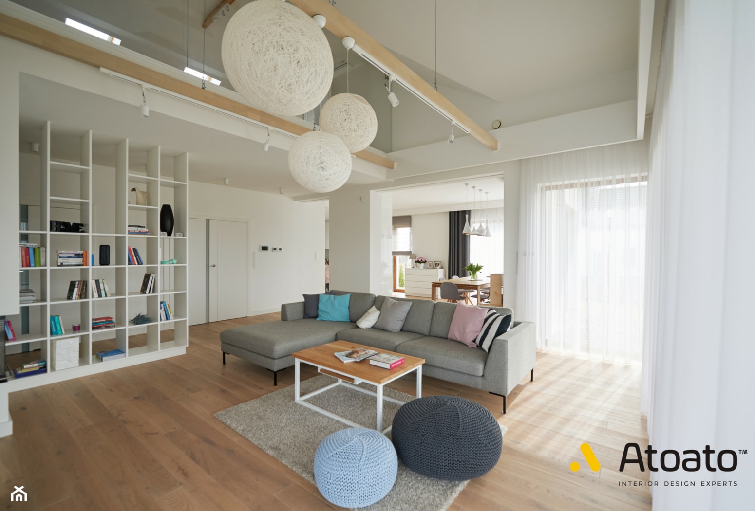 salon w stylu skandynawskim - zdjęcie od Studio Projektowe Atoato - Homebook
