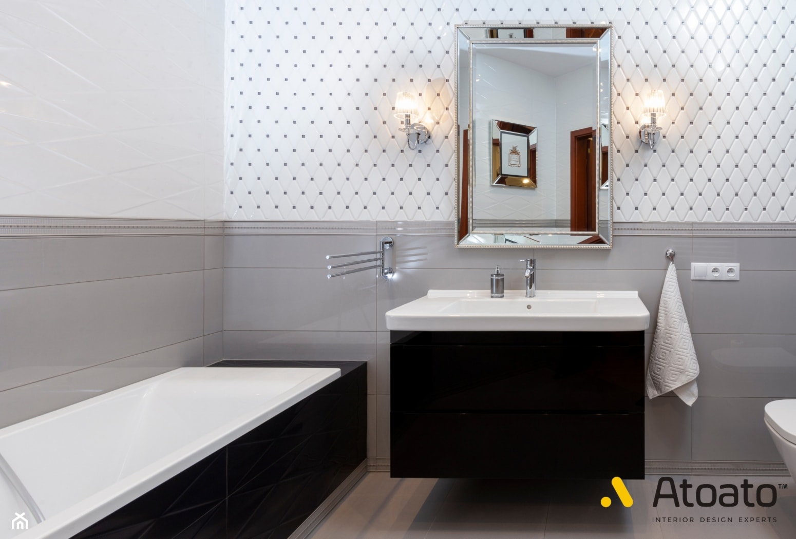 łazienka w stylu glamour - zdjęcie od Studio Projektowe Atoato - Homebook