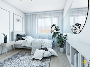 sypialnia z błękitem - zdjęcie od Studio Projektowe Atoato