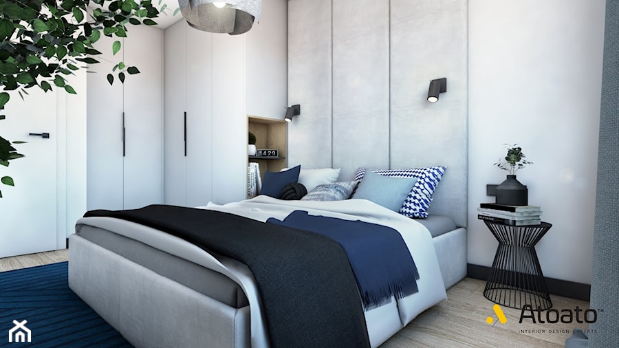 sypialnia w stylu skandynawskim - zdjęcie od Studio Projektowe Atoato