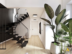 metalowe schody samonośne w domu - zdjęcie od Studio Projektowe Atoato