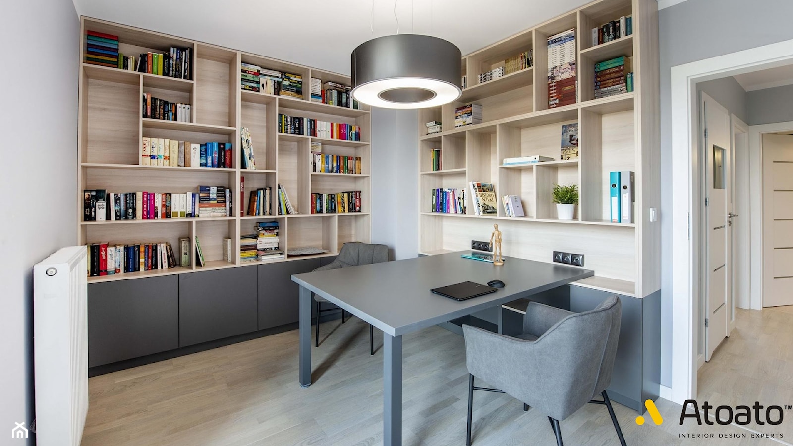 biuro w domu w stylu skandynawskim - zdjęcie od Studio Projektowe Atoato - Homebook
