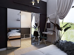 Sypialnia z garderobą - zdjęcie od Studio Projektowe Atoato
