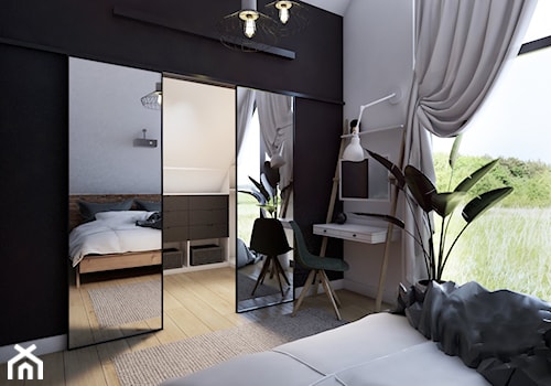 Sypialnia z garderobą - zdjęcie od Studio Projektowe Atoato