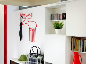 mieszkanie trzy kolory - Hol / przedpokój, styl nowoczesny - zdjęcie od Studio Projektowe Atoato