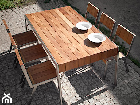 Aranżacje wnętrz - Taras: Iroko Table - draft . Przeglądaj, dodawaj i zapisuj najlepsze zdjęcia, pomysły i inspiracje designerskie. W bazie mamy już prawie milion fotografii!