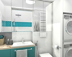 turkusowa łazienka - zdjęcie od Justyna Lewicka Design - Homebook