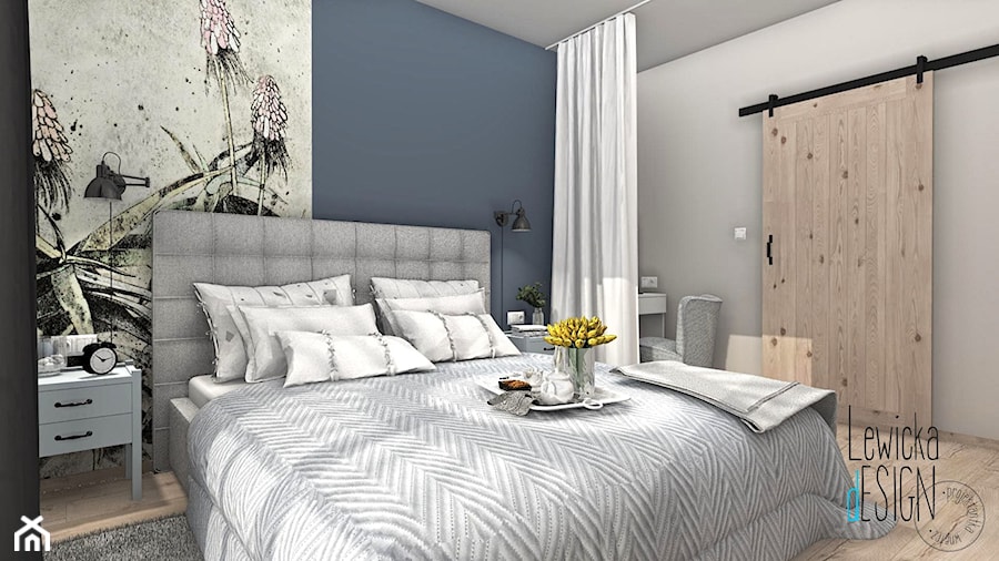 Sypialnia główna w stylu rustykalnym - zdjęcie od Justyna Lewicka Design