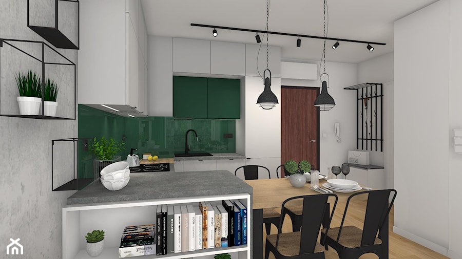 "Soft Loft" - Jadalnia, styl industrialny - zdjęcie od Justyna Lewicka Design