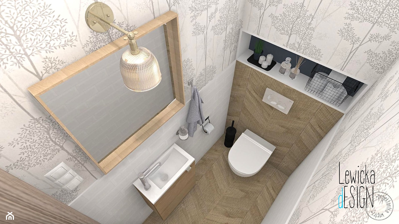 Toaleta w stylu rustykalnym - zdjęcie od Justyna Lewicka Design - Homebook