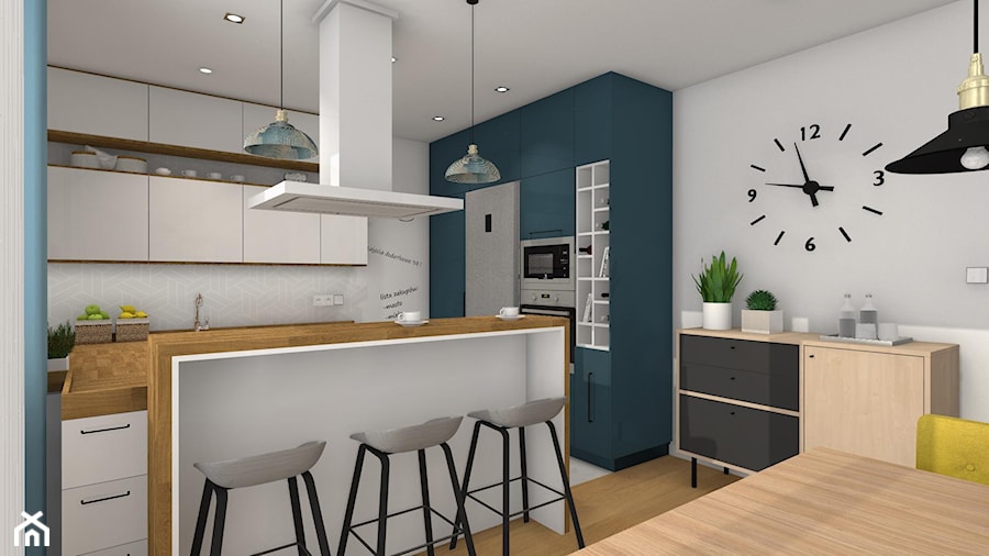 Kolor i nowoczesność w wyremontowanym domu. - Kuchnia, styl tradycyjny - zdjęcie od Justyna Lewicka Design