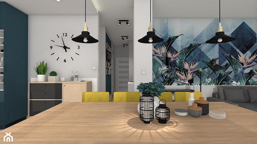 Kolor i nowoczesność w wyremontowanym domu. - Jadalnia, styl nowoczesny - zdjęcie od Justyna Lewicka Design