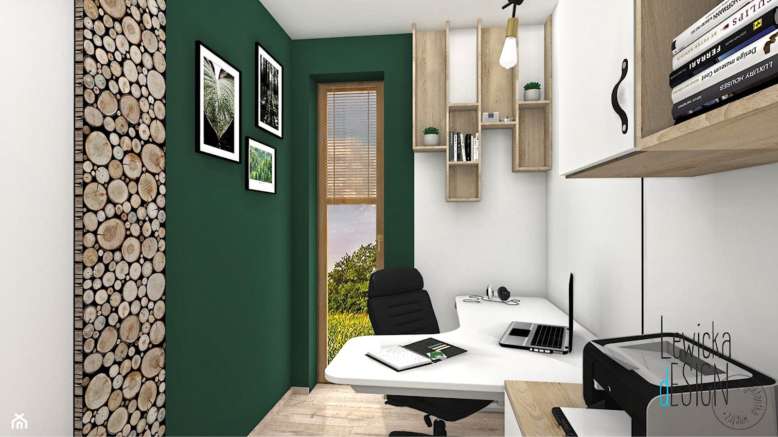 Biuro w stylu rustykalnym - zdjęcie od Justyna Lewicka Design - Homebook