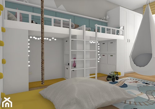 Kolor i nowoczesność w wyremontowanym domu. - Pokój dziecka, styl skandynawski - zdjęcie od Justyna Lewicka Design