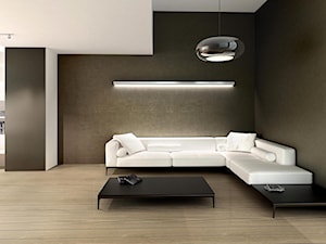 Rezydencja minimalistyczna - Duże w osobnym pomieszczeniu z sofą czarne biuro, styl minimalistyczny - zdjęcie od CKTprojekt