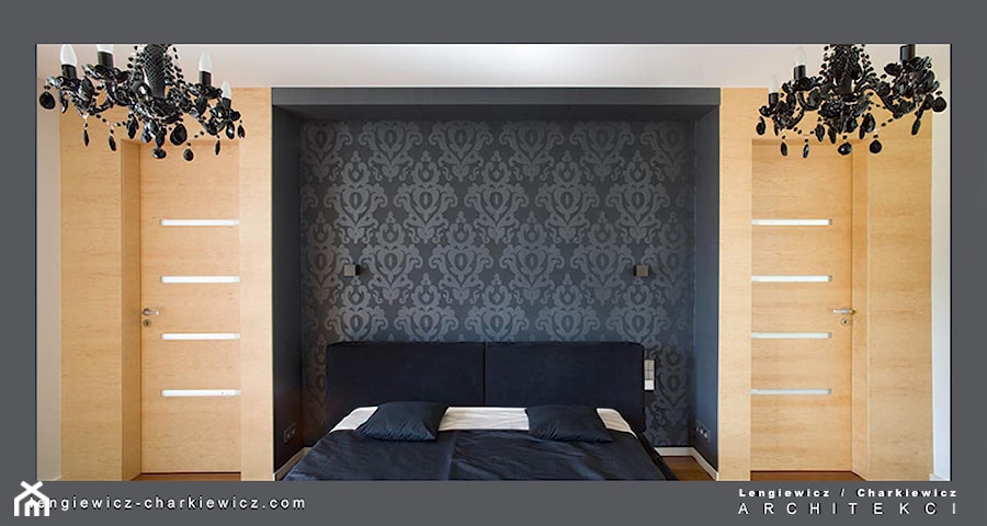 Modern House - Średnia biała szara sypialnia, styl nowoczesny - zdjęcie od Lengiewicz-Charkiewicz Architekci