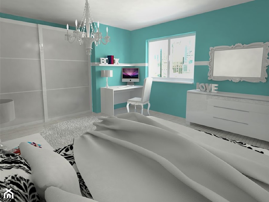 pokój dla nastolatki ➊ - Sypialnia, styl glamour - zdjęcie od bright light design ❘ architektura wnętrz