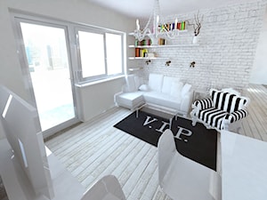 hol salon kuchnia ➊ - Salon, styl nowoczesny - zdjęcie od bright light design ❘ architektura wnętrz
