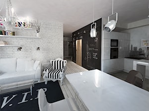 hol salon kuchnia ➊ - Salon, styl nowoczesny - zdjęcie od bright light design ❘ architektura wnętrz