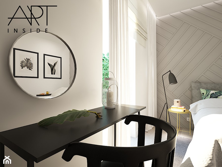 szaro-biała sypialnia - zdjęcie od ARTINSIDE