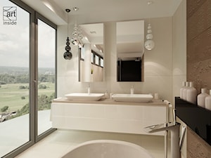 łazienka w nowoczesnym apartamencie z nutką stylu glamour - zdjęcie od ARTINSIDE