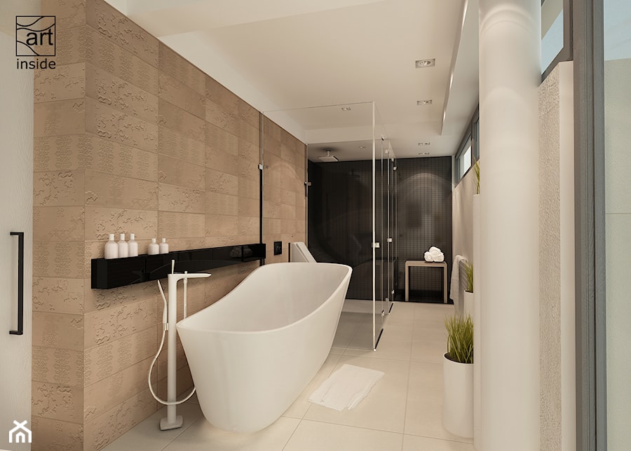 łazienka w nowoczesnym apartamencie - zdjęcie od ARTINSIDE
