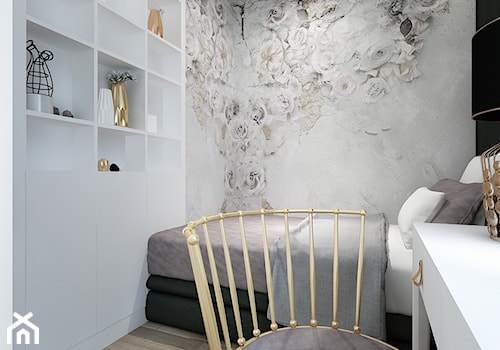 sypialnia z tapetą w kwiaty WONDERWALL - zdjęcie od ARTINSIDE