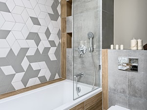 Mieszkanie pokazowe - Średnia łazienka, styl skandynawski - zdjęcie od Q2Design