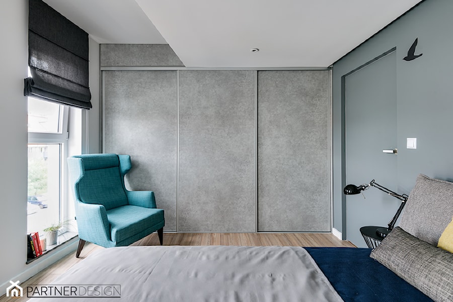 Średnia sypialnia, styl skandynawski - zdjęcie od Q2Design