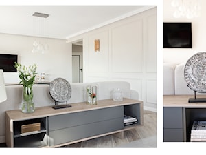 Mieszkanie10 - Średni szary salon - zdjęcie od Maciejewska Design