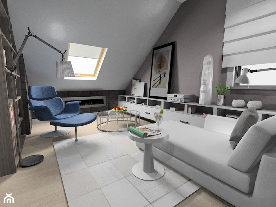 Średnie w osobnym pomieszczeniu szare biuro, styl nowoczesny - zdjęcie od Maciejewska Design