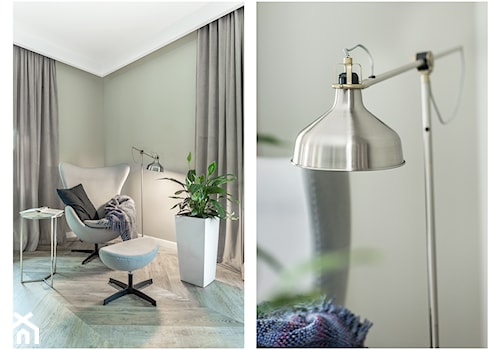 Dom jednorodzinny - Mały szary salon, styl nowoczesny - zdjęcie od Maciejewska Design