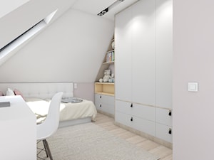 dom jednorodzinny (projekt Opałek) - Mały biały pokój dziecka dla dziecka dla chłopca dla dziewczynki - zdjęcie od Maciejewska Design