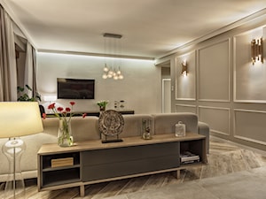 Mieszkanie10 - Średni beżowy salon - zdjęcie od Maciejewska Design