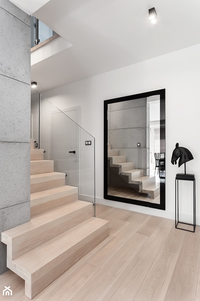 Nowoczesny 200 metrowy dom dla pary - Hol / przedpokój, styl nowoczesny - zdjęcie od Maciejewska Design - Homebook