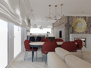 Salon kuchnia i oranżeria w wersji klasycznej - Jadalnia - zdjęcie od Maciejewska Design