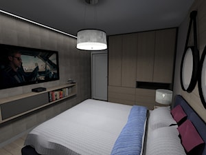Mieszkanie - Mała szara sypialnia, styl nowoczesny - zdjęcie od Maciejewska Design
