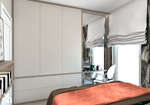 Mieszkanie młodej singielki - Mała czarna sypialnia - zdjęcie od Maciejewska Design