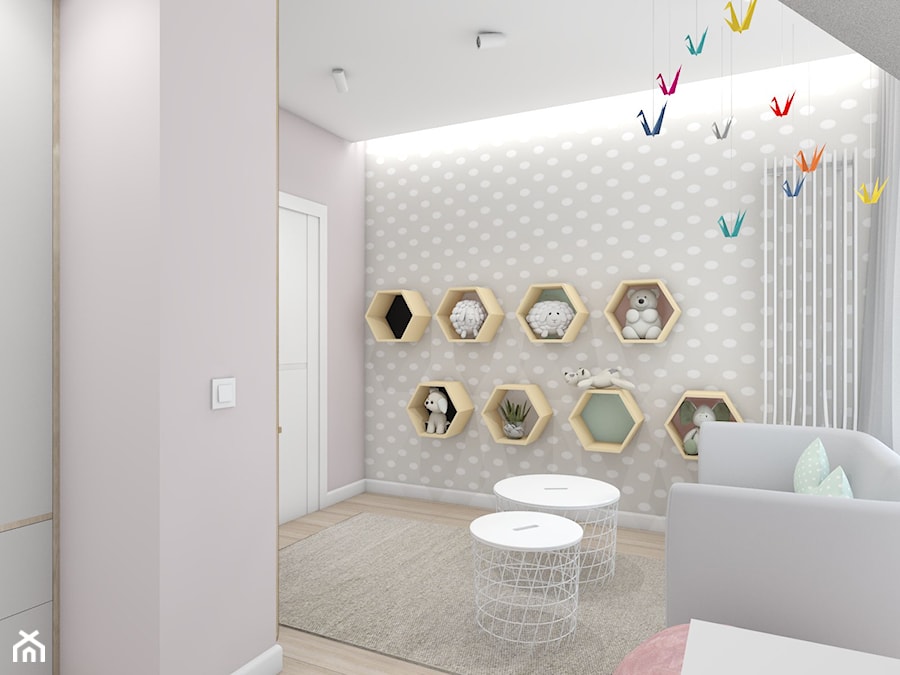 dom jednorodzinny (projekt Opałek) - Średni szary pokój dziecka dla dziecka dla chłopca dla dziewczynki - zdjęcie od Maciejewska Design