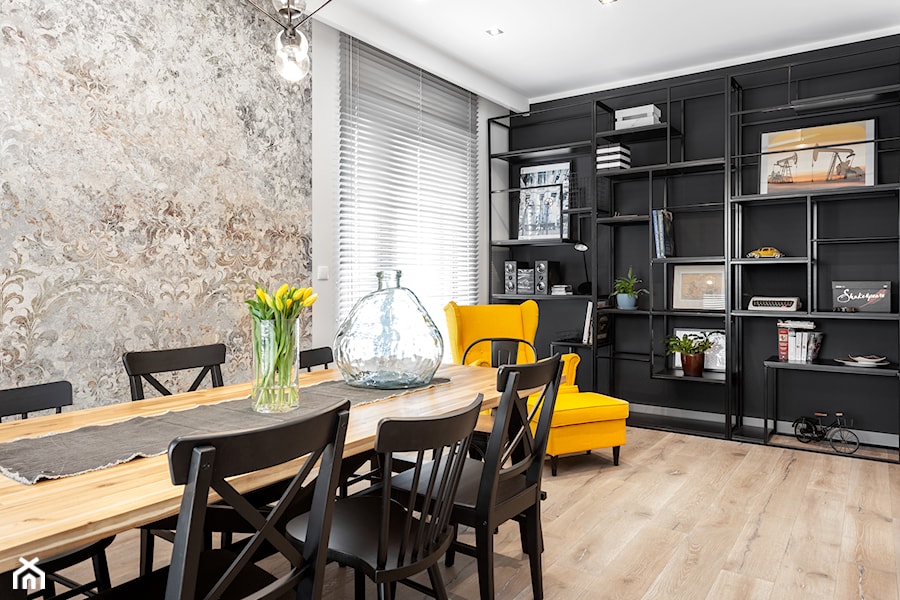 Apartament w stylu industrialnym - Jadalnia, styl industrialny - zdjęcie od Maciejewska Design