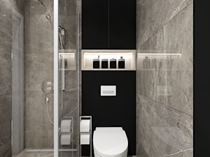 Łazienka dla gości - Mała bez okna z marmurową podłogą łazienka - zdjęcie od Maciejewska Design